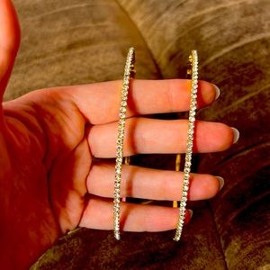 Huge hoops with stones